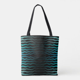 Bolsa Tote Coastal Beach Salty Turquoise Waves Abstrato Art