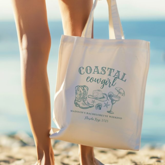 Bolsa Tote Coastal Cowgirl Bachelorette (Criador carregado)