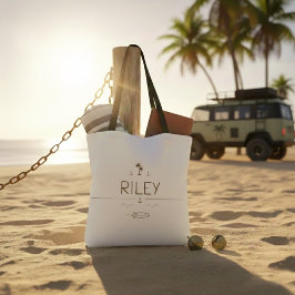 Bolsa Tote Coastal Sand Vintage Van Surfer All-Over-Print