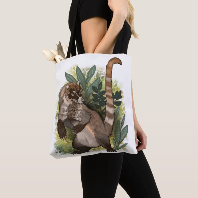 Bolsa Tote Coatamundi ou White Noss Coati (Close Up)
