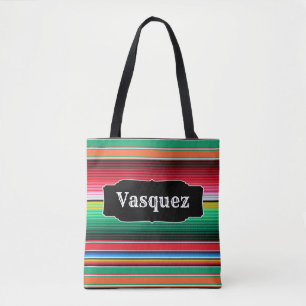 Bolsa Tote Cobertura mexicana de Serape do espanhol feito sob
