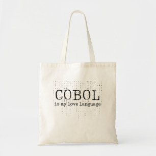 Bolsa Tote Cobol é minha língua de amor.b