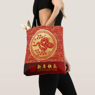 Bolsa Tote Cobra 2025 TB2, ano novo da China elegante
