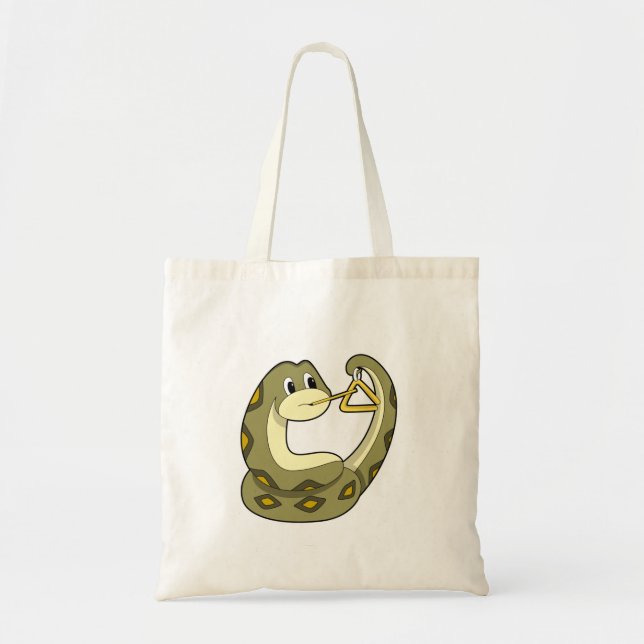 Bolsa Tote Cobra com música com triângulo.PNG (Frente)