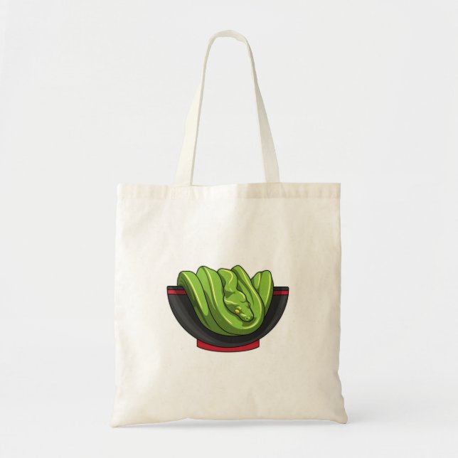 Bolsa Tote Cobra com Ramen Bowl (Frente)
