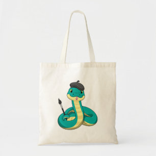 Bolsa Tote Cobra como Pincel com pincel de pintura