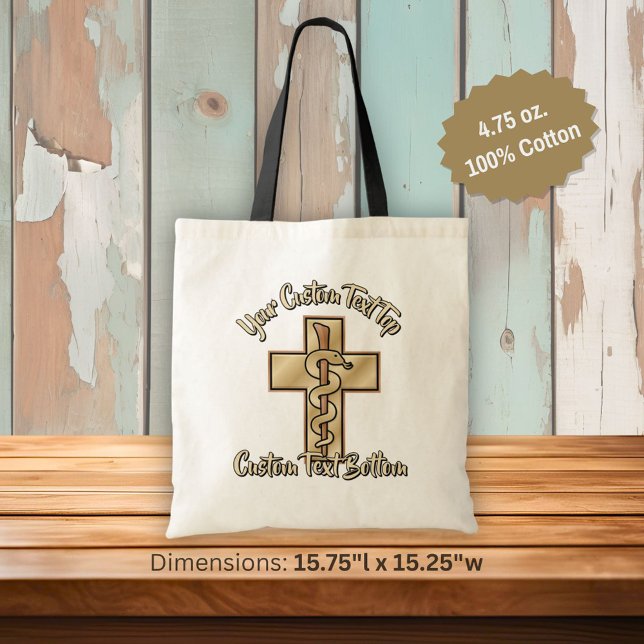 Bolsa Tote Cobra na Cruz (Criador carregado)