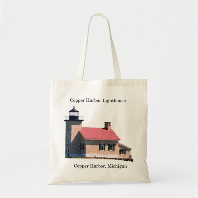 Bolsa Tote Cobre Harbor Lighthouout até ao saco (Frente)