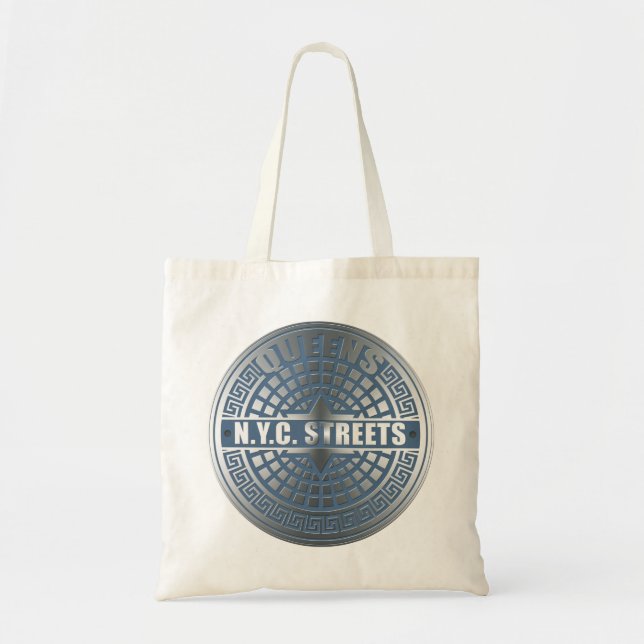 Bolsa Tote Cobrir da Manhole Queens (Frente)