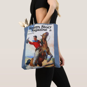 Bolsa Tote cobrir da revista Western Story de 1924.