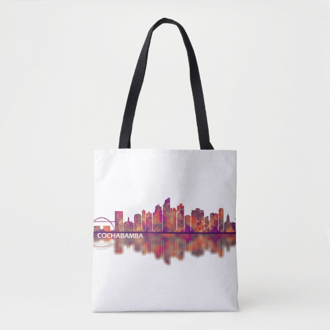 Bolsa Tote Cochabamba Bolivia Skyline (Frente)