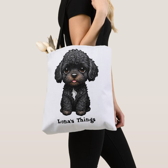 Bolsa Tote Cockapoo Preto (Close Up)