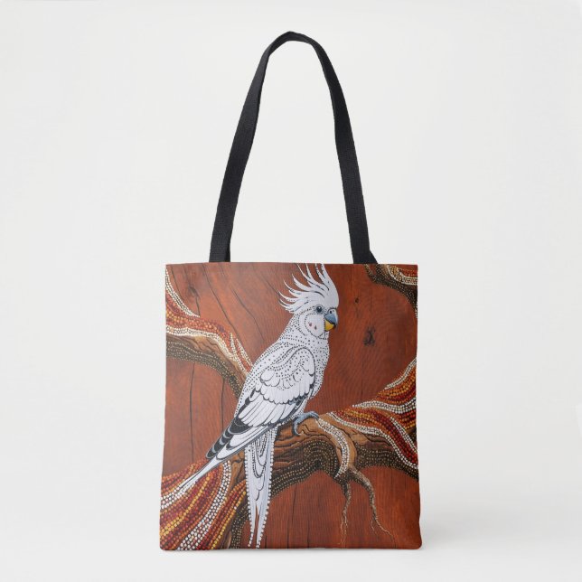 Bolsa Tote Cockatiel aborígene australiano (Frente)