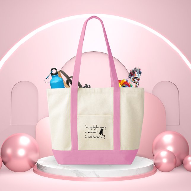 Bolsa Tote Cocker Spaniel Meu Cachorro Tem Ansiedade Woof OFF (Criador carregado)