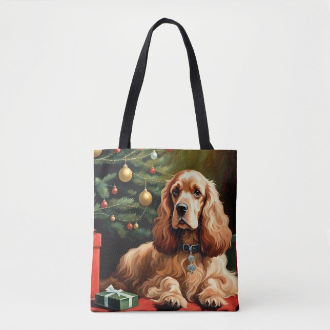 Bolsa Tote Cocker Spaniel Natal (Frente)