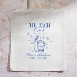 Bolsa Tote Cocktails Club Bachelorette Party Blue
