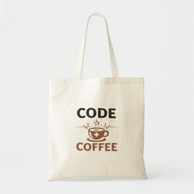 Bolsa Tote Code Coffee Nurse Humor Shift Life (Frente)