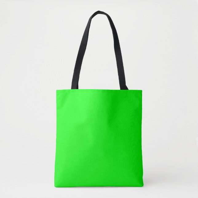 Bolsa Tote Código hexadecimal verde neon 00FF00 (Frente)