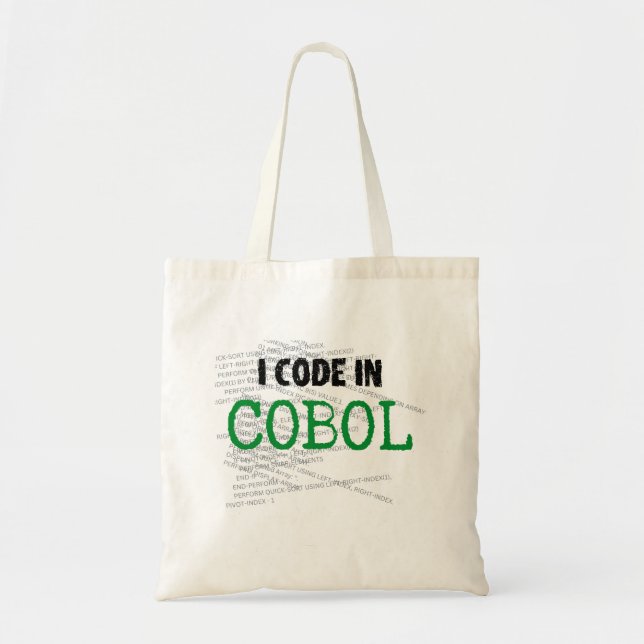 Bolsa Tote Codigo no COBOL.w (Frente)