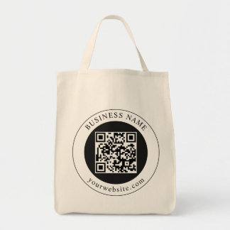 Bolsa Tote Código QR com Nome da Empresa Editável