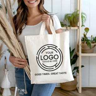 Bolsa Tote Código QR do Logotipo Comercial Minimalista Modern