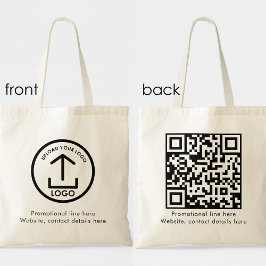 Bolsa Tote Código QR do logotipo profissional moderno simples