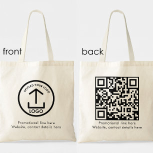 Bolsa Tote Código QR do logotipo profissional moderno simples