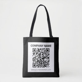 Bolsa Tote Código QR editável e Design personalizável simples