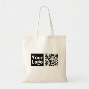 Bolsa Tote Código QR editável e logotipo ou imagem da sua emp