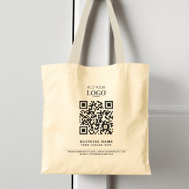 Bolsa Tote Código QR para Logotipo Profissional Mínimo Modern