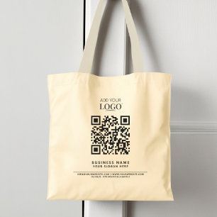 Bolsa Tote Código QR para Logotipo Profissional Mínimo Modern