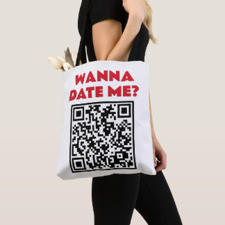 Bolsa Tote Código QR Personalizado – Quer Namorar/Casar Comig