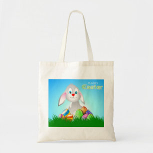 Bolsa Tote Coelhinho Bonito cercado por Ovos de Comer