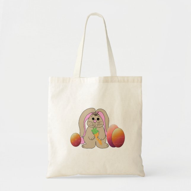 Bolsa Tote Coelhinho Com Ovos De Páscoa (Frente)