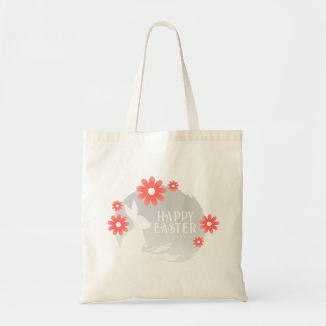 Bolsa Tote Coelhinho da Páscoa Feliz (Frente)