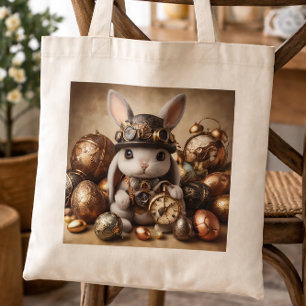 Bolsa Tote Coelhinho de Páscoa Bonito Steampunk