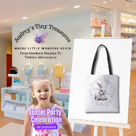 Bolsa Tote Coelhinho de Páscoa com Saco de Ovos