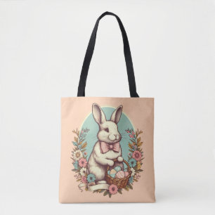 Bolsa Tote Coelhinho/ovo/cesto de páscoa, bonitão