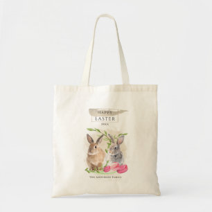 Bolsa Tote Coelhinhos de Páscoa bonitos Felz pascoa Waterc