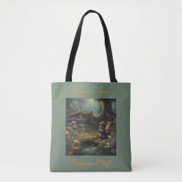 Bolsa Tote Coelhinhos de verão Cottagecore ao lado do riacho 
