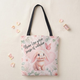 Bolsa Tote Coelho Adorável 'n Borboleta 