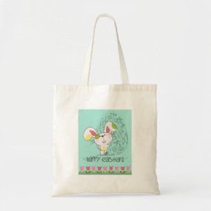 Bolsa Tote Coelho azul bonito dos desenhos animados do felz