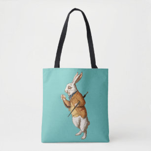 Bolsa Tote Coelho Branco (Aventuras de Alice no País das Mara