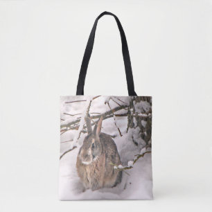 Bolsa Tote Coelho castanho no Snow Animal Tot Bag