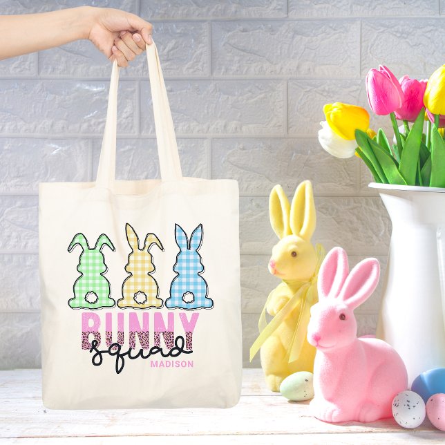 Bolsa Tote Coelho Coelho Coelho Xadrez Bonito Personalizado (Criador carregado)