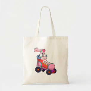 Bolsa Tote Coelho como Skater Inline com Skates Inline