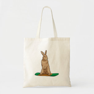 Bolsa Tote Coelho como Snowboarder com Snowboard