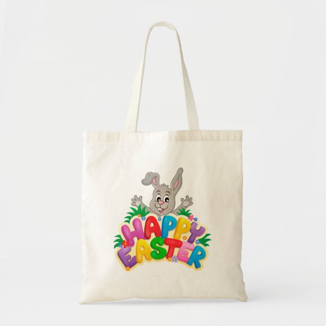 Bolsa Tote Coelho da Páscoa (Frente)