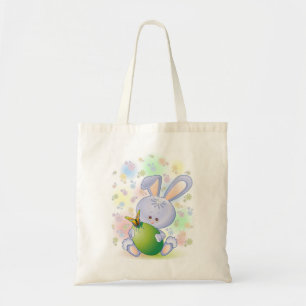 Bolsa Tote Coelho da Páscoa com Ovo e Flores