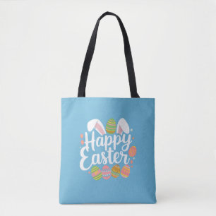 Bolsa Tote Coelho da Páscoa Feliz Festa do Ovo de Páscoa 